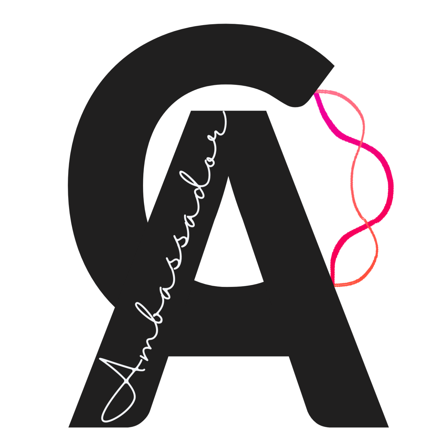 Clinical Ambassador logo: a bold letter A with the word Ambassador in script and a pink ribbon flourish